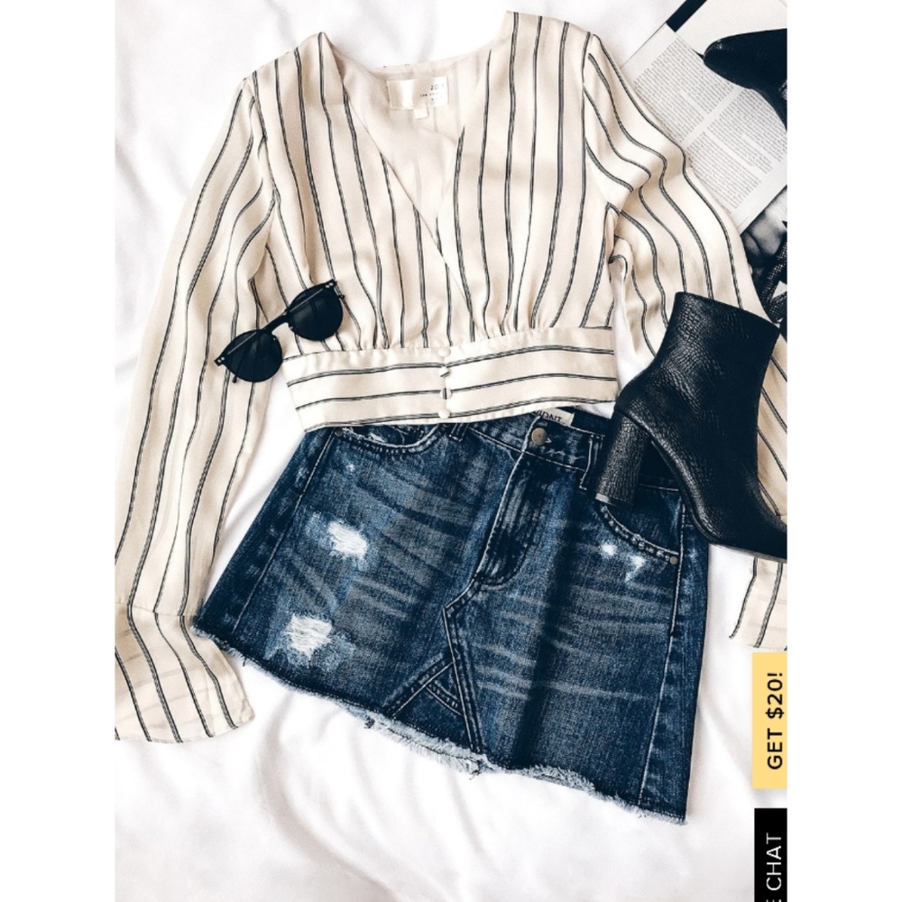 Lulus Joanna Denim mini skirt size 27